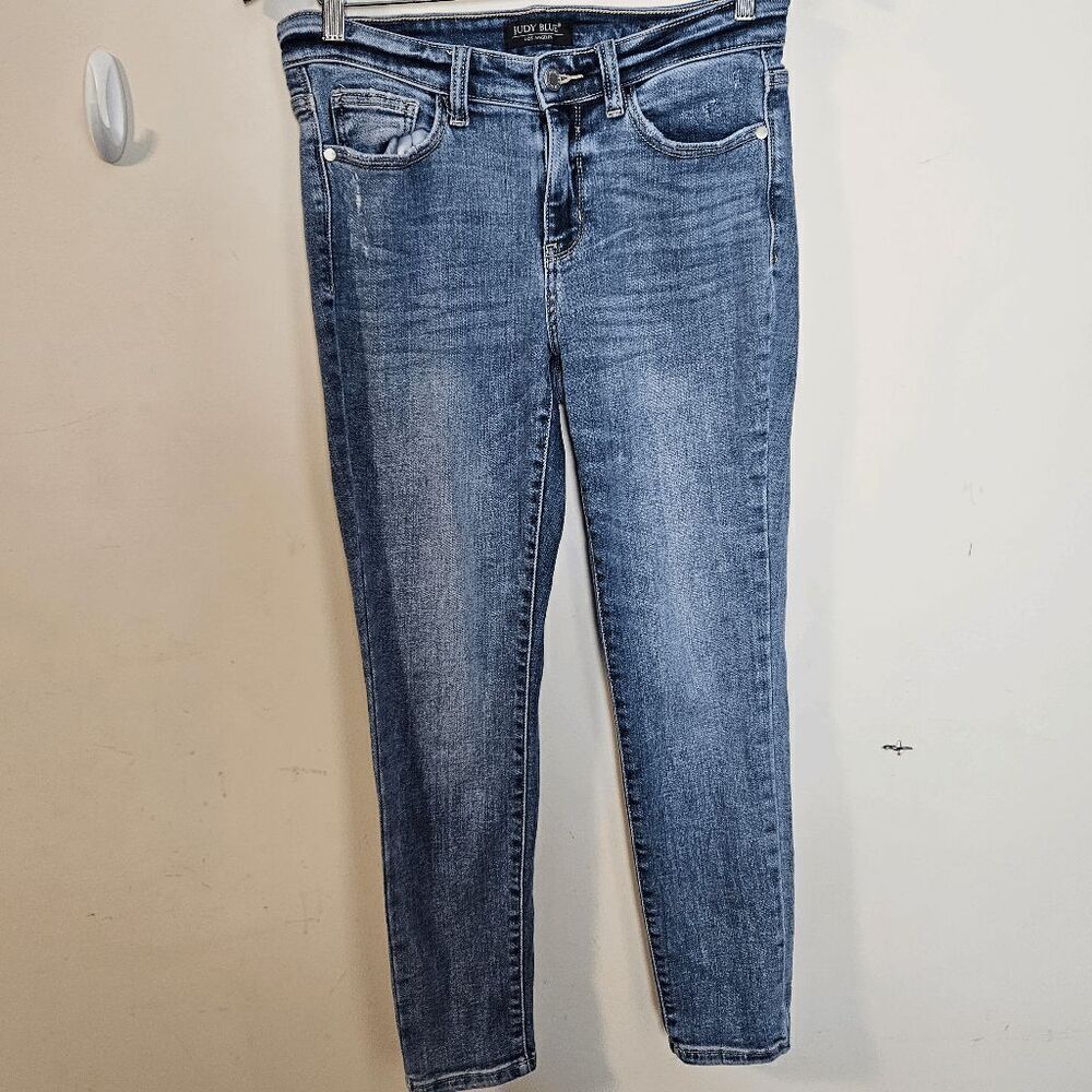 Judy Blue Mid Rise Slim Fit Jeans JB82254LT Women's Blue Size 7/28